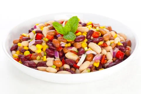 Three bean salad Stock Photos