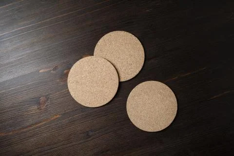 Three beer coasters Stock Photos