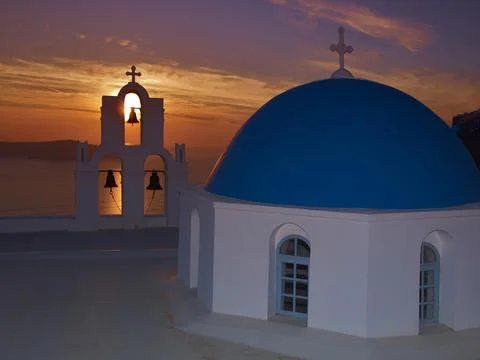 THREE BELLS BLUE DOME Foto stock