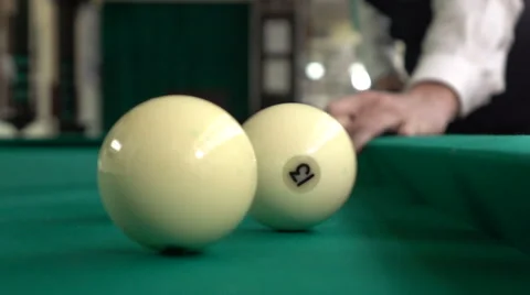 Three billiard balls moving in the frame Stock Footage 61767102