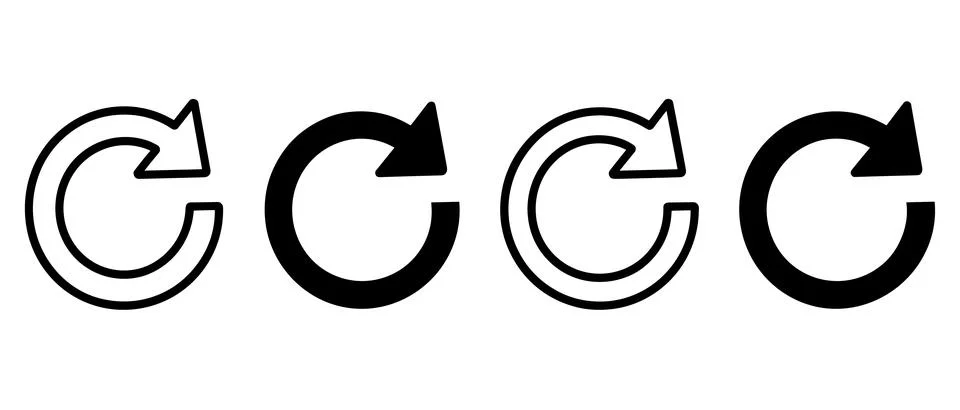 Three Black Arrows Forming a Circular Pattern Stock Illustration