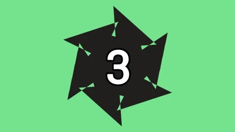 Three black flowers countdown animation Stock-Footage 239814896