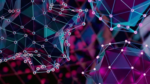 Three Black Polyhedrons With Mesh Structure Above Figures. Three Dimensional  Video stock 162256514