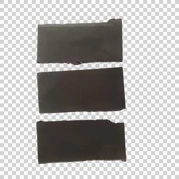 Three black rectangular paint strokes or ink swatches Stock Photos