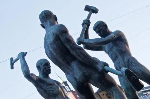 Three blacksmiths Stock Photos