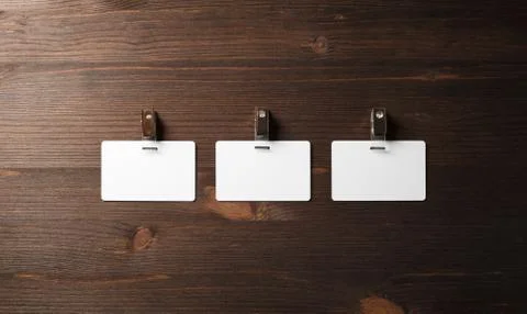 Three blank badges Stock Photos