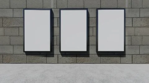Three blank billboards Stock-Illustration