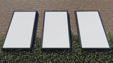 Three blank billboards Stock Illustration