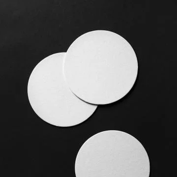 Three blank coasters Stock Photos