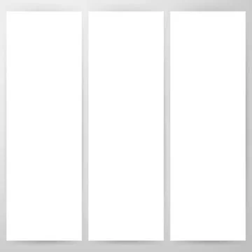 Three Blank Flyer Mockup Template Stock Illustration