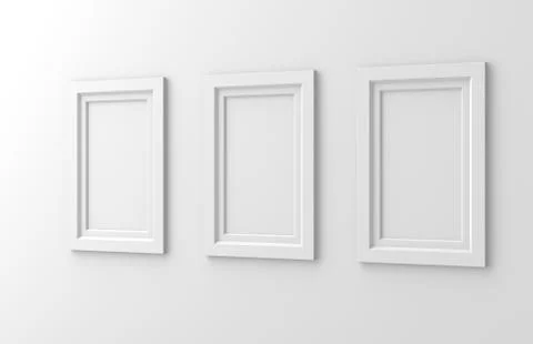 Three blank frames Stockillustratie