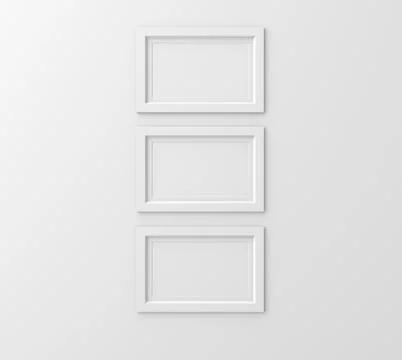 Three blank frames Illustrazione stock