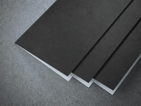 Three blank half-fold brochures 库存插图