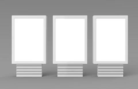 Three blank light boxes Illustrazione stock