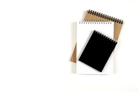 Three blank notepads Stock Photos