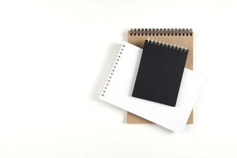 Three blank notepads Stock Photos