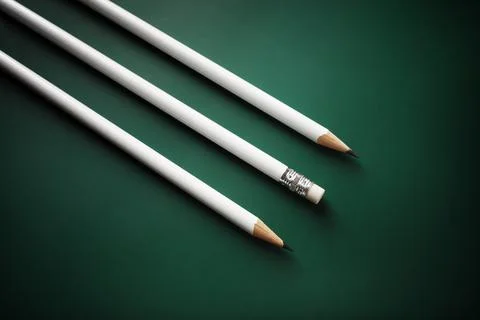 Three blank pencils Stock Photos