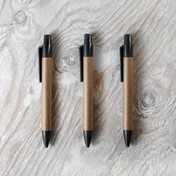 Three blank pens Stock Photos