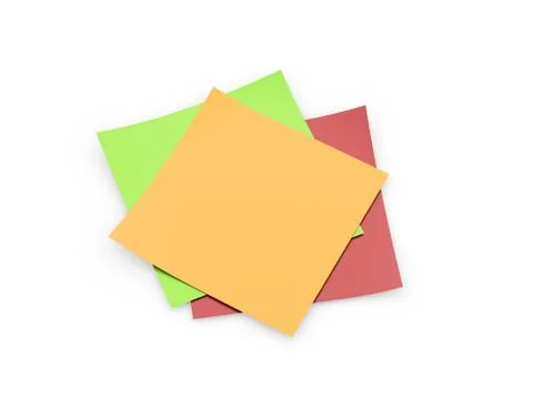 Three block papers isolated on white background Stock Illustration