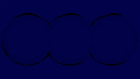 Three Blue Bubbles Breathing Seamless Loop - Backlit Spheres on Blue Stock Footage 340407866