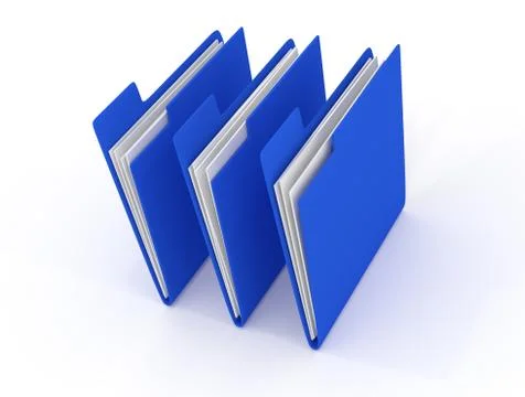 Three blue folder Stock-Illustration