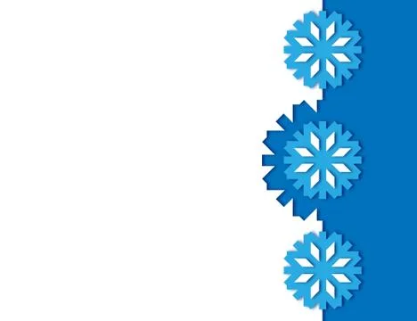 Three blue snowflakes Stock Illustration