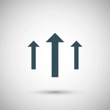 Three blue vector arrow Stock Illustration