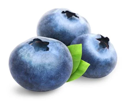 Three blueberries isolated Stock Photos