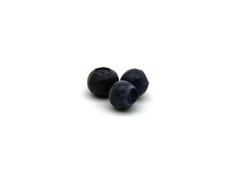 Three blueberries Stock-Fotos