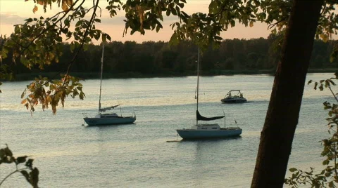 Three Boat Stock Footage 527582