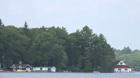 Three Boathouses Stock Footage 54024071