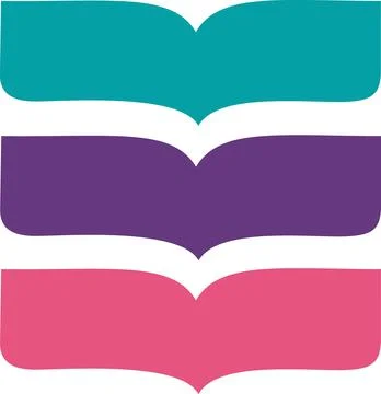 Three book page style horizontal banners Stock Illustration