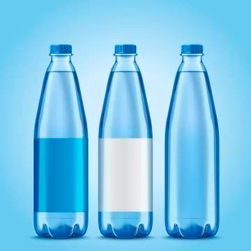 Three bottles mockup Stock Illustration