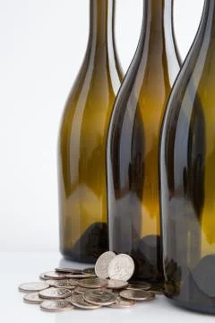 Three bottles Stock Photos