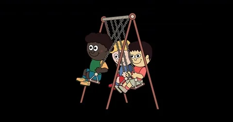 Three boys on a Swing 動画素材 84624779