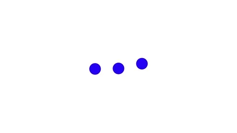 Three Bright Blue Dots loading icon Vidéo 331756354