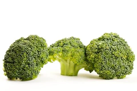 Three broccoli Foto stock
