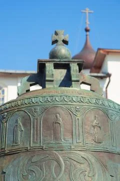 Three bronze bells Stock Photos