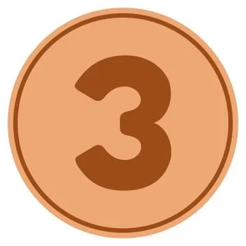 Three Bronze Coin Stock Illustration