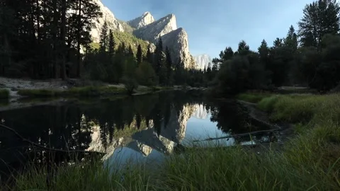 Three Brothers reflection Stock Footage 142673471