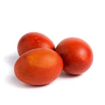 Three Brown Boiled Eggs Isolated 스톡 사진