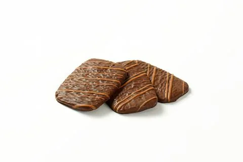 Three brown chocolate bars with striped pattern Stock Photos