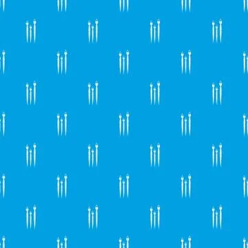 Three brushes for painting pattern seamless blue Stock Illustration