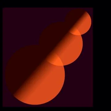 Three bubbles on purple background Stock Illustration