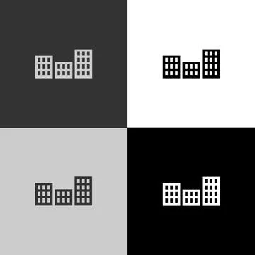 Three Building Logo Template Illustrazione stock