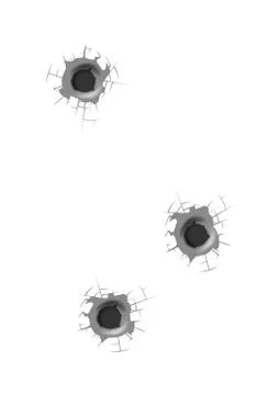 Three bullet holes Stock-Illustration