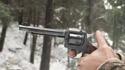 Three Bullets Firing From Gun Slow Motion 库存影片 84037437