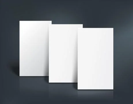 Three business cards mockup. Vector illustration Stock Illustration