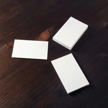 Three business cards Stock Photos