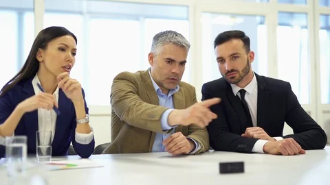 The three business people working with a virtual screen Stock Footage 109545692